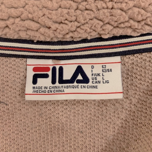 Fila Mauve Pink Sherpa Jacket - Picture 6 of 7
